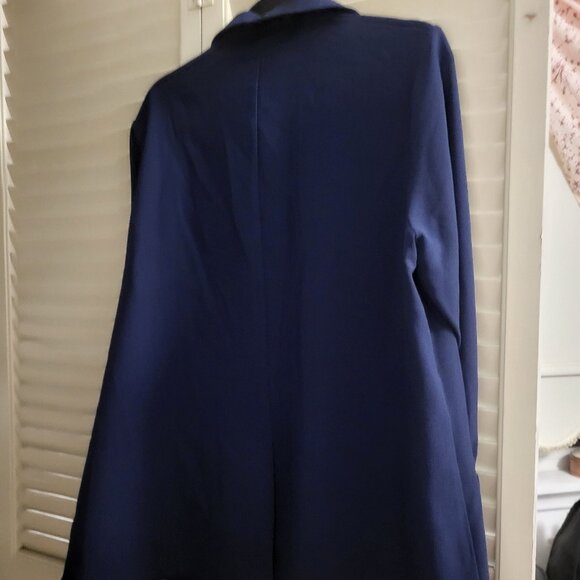 Women's Navy Button Blazer XL - Picture 4 of 5